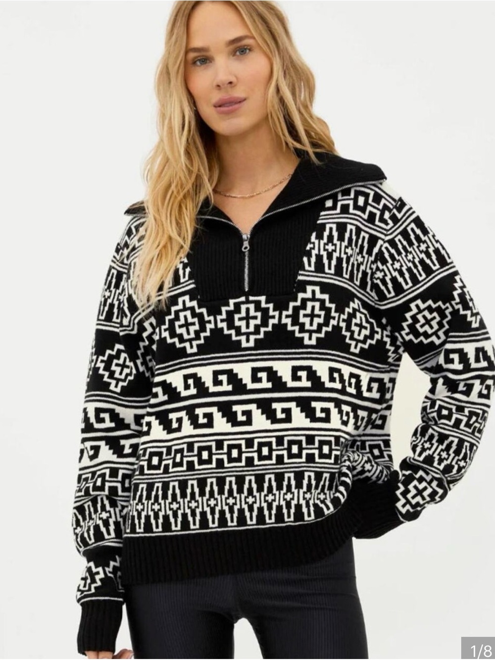 Beach Riot Black & White Monterey Sweater